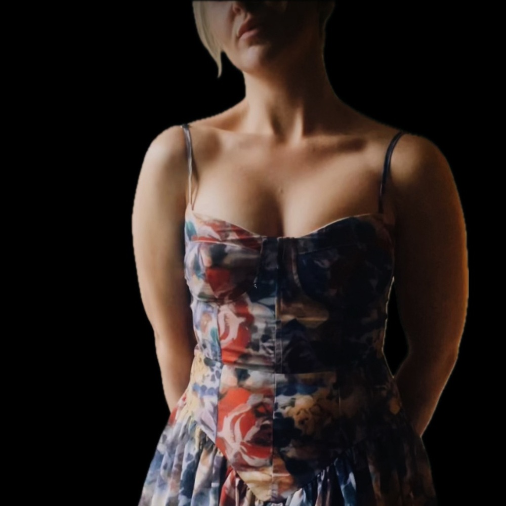 Cider | Multicolored Floral Bodysuit Dress